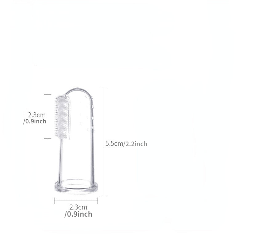 2pcs Silicone Finger Toothbrush: Safe Oral Cleaning With Thumb Sleeve Tongue Moss Cleaning Brush.