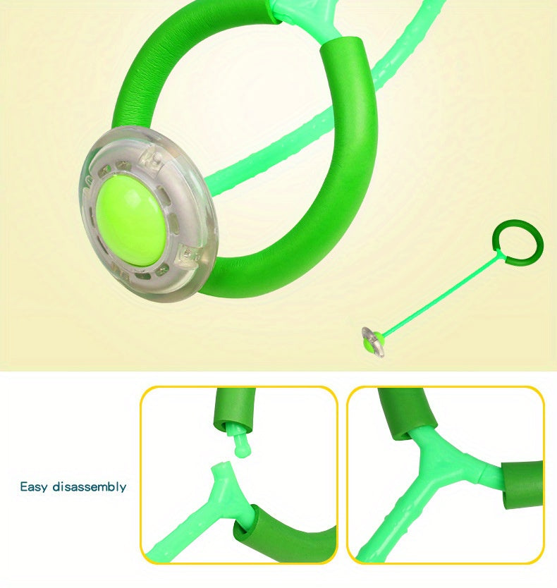 LED Flash Jumping Rope Ball - Outdoor Fun Sports Toy for Reaction Training and Swing Games