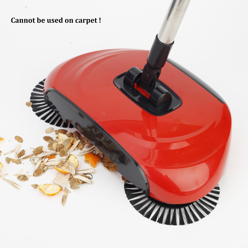 3-in-1 Cordless Push Broom Dustpan & Mop Combo - Lightweight Ergonomic Handle, Durable Plastic for Hardwood Floors & Tile - Space-Saving Multi-Functional Cleaning Tool for Home Use, Modern Aesthetic, Efficient Design