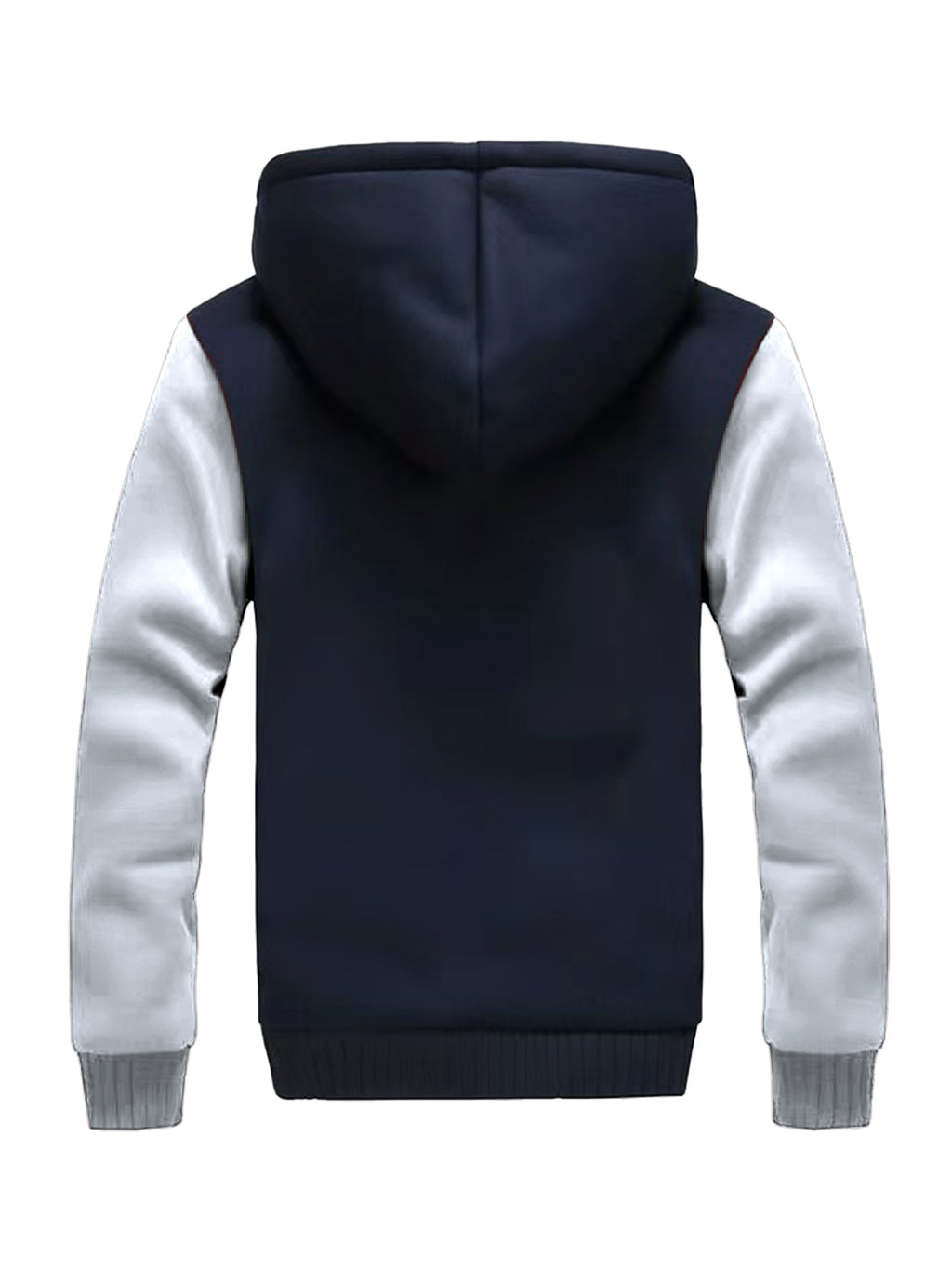 Men'S Winter Thick And Padded Warm Zip Up Hooded Jacket