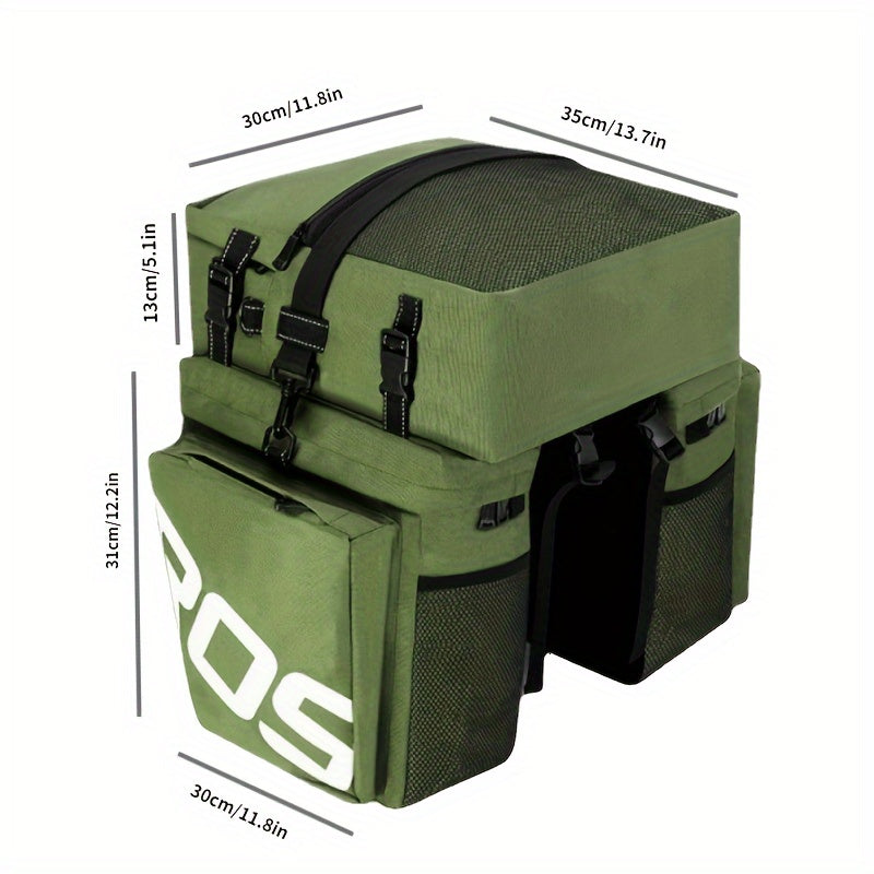 [Large Capacity Bicycle Pannier] Large Capacity Multifunctional Bicycle Rear Rack Pannier Bag | Back Seat Cargo Trunk