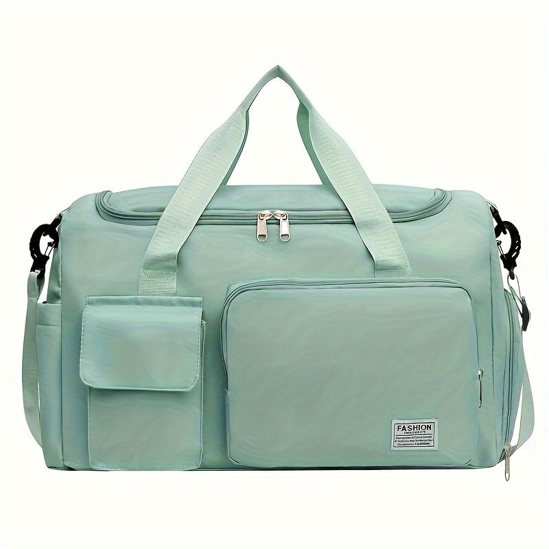 wukds Large Capacity Travel Gym Bag with Shoe Compartment & Dry-Wet Separation -