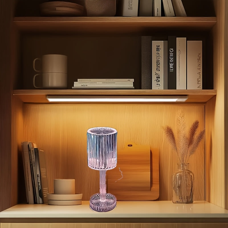 [Touch Control] Elegant Crystal Touch Control Bedside Lamp | Adjustable LED Light | Crystal | Dimmable, USB Charging, Rechargeable Battery | Indoor Decor | Modern | Adjustable Light