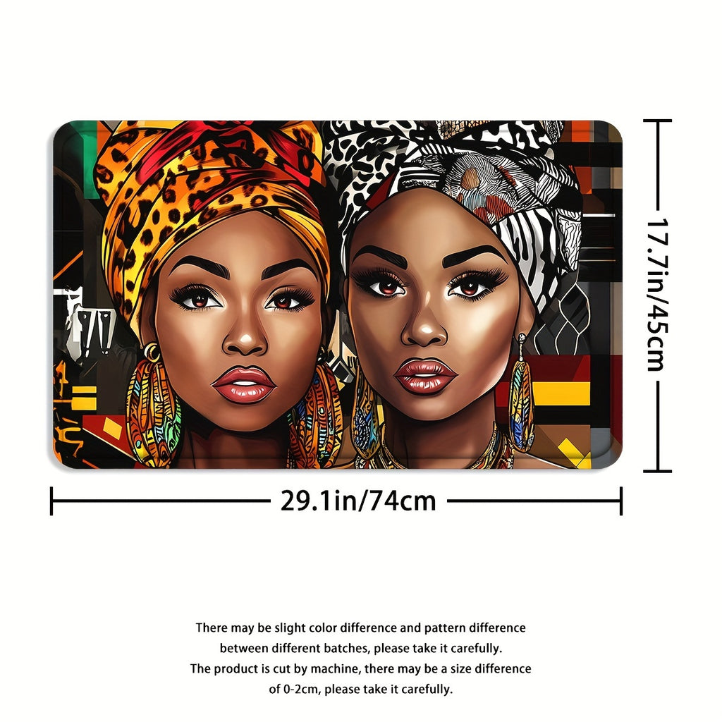 4pcs/1pc African American Woman Shower Curtain Set, Bathroom Curtain With Hooks, Non-Slip Rugs, Toilet U-Shape Mat, Seat Cover, Machine Washable Bathroom Decoration Accessories, African Theme Black Shower Curtain Gift For Wom