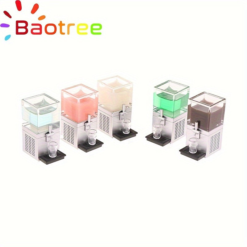 Baotree Miniature Dollhouse Juice Machine Set - 1:12 Scale Fruit Beverage Model Toys For Collectors, Ages 14+