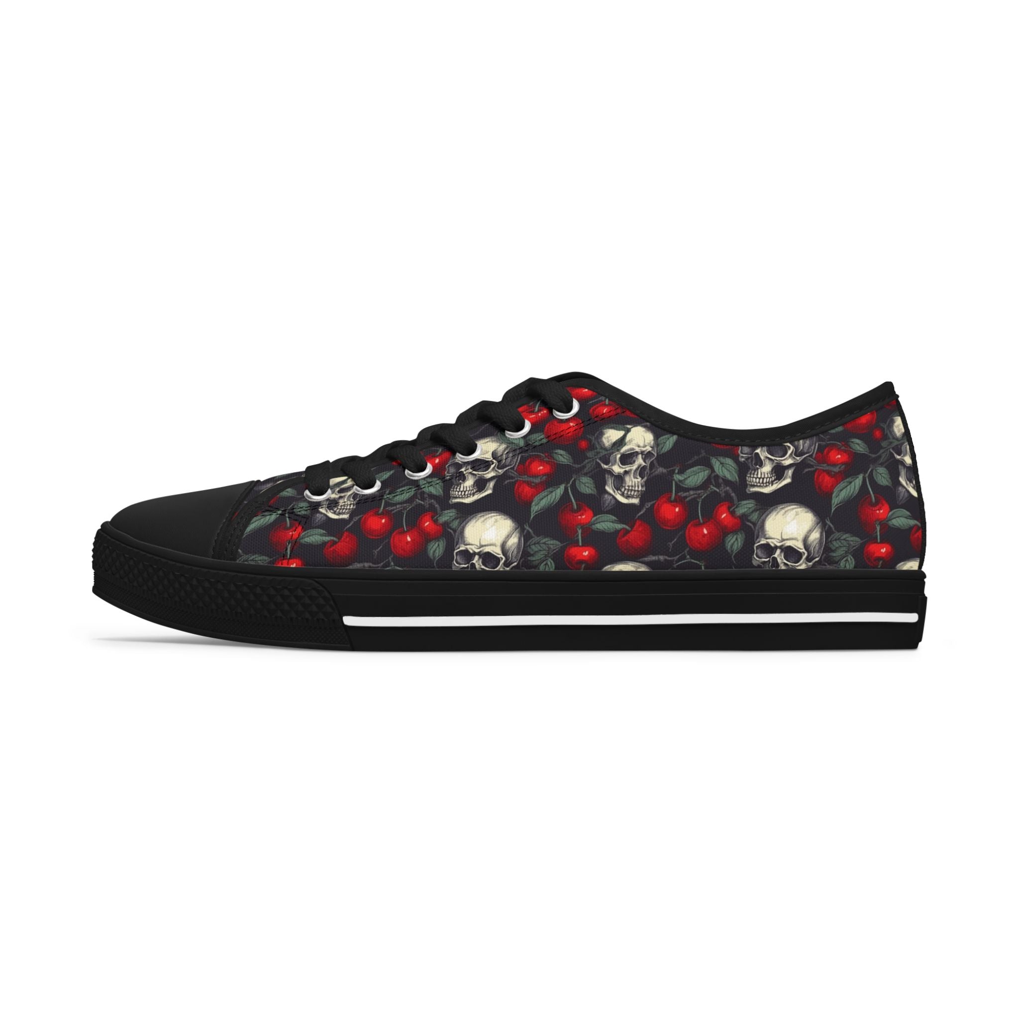 Cherries & Chains Women's Low Top Sneakers