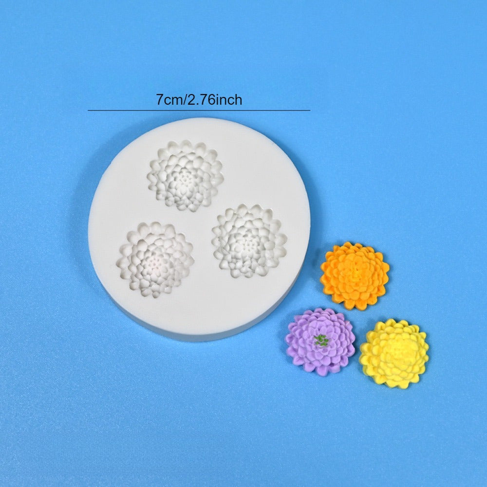 2pcs, 2.76-Inch Large Dahlia Silicone Molds, Suitable for Making Candles, Aromatherapy, Handmade Soap, Clay, Plaster, And Crafts