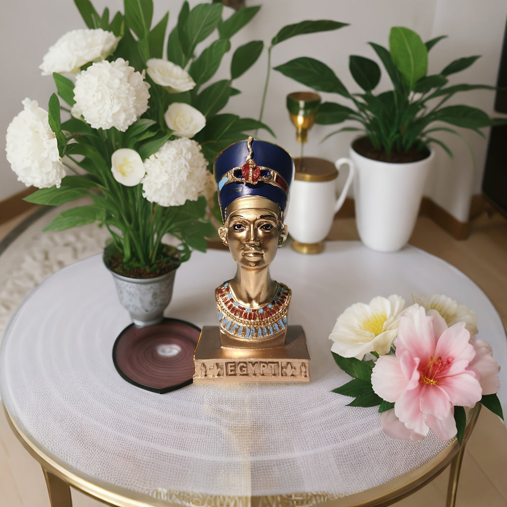 1pc Exquisite Cleopatra Resin Figurine - Home, Room, Garden Decoration, Tourist Souvenir, Bookcase Art - Unique Holiday Gift, Collectible Statue