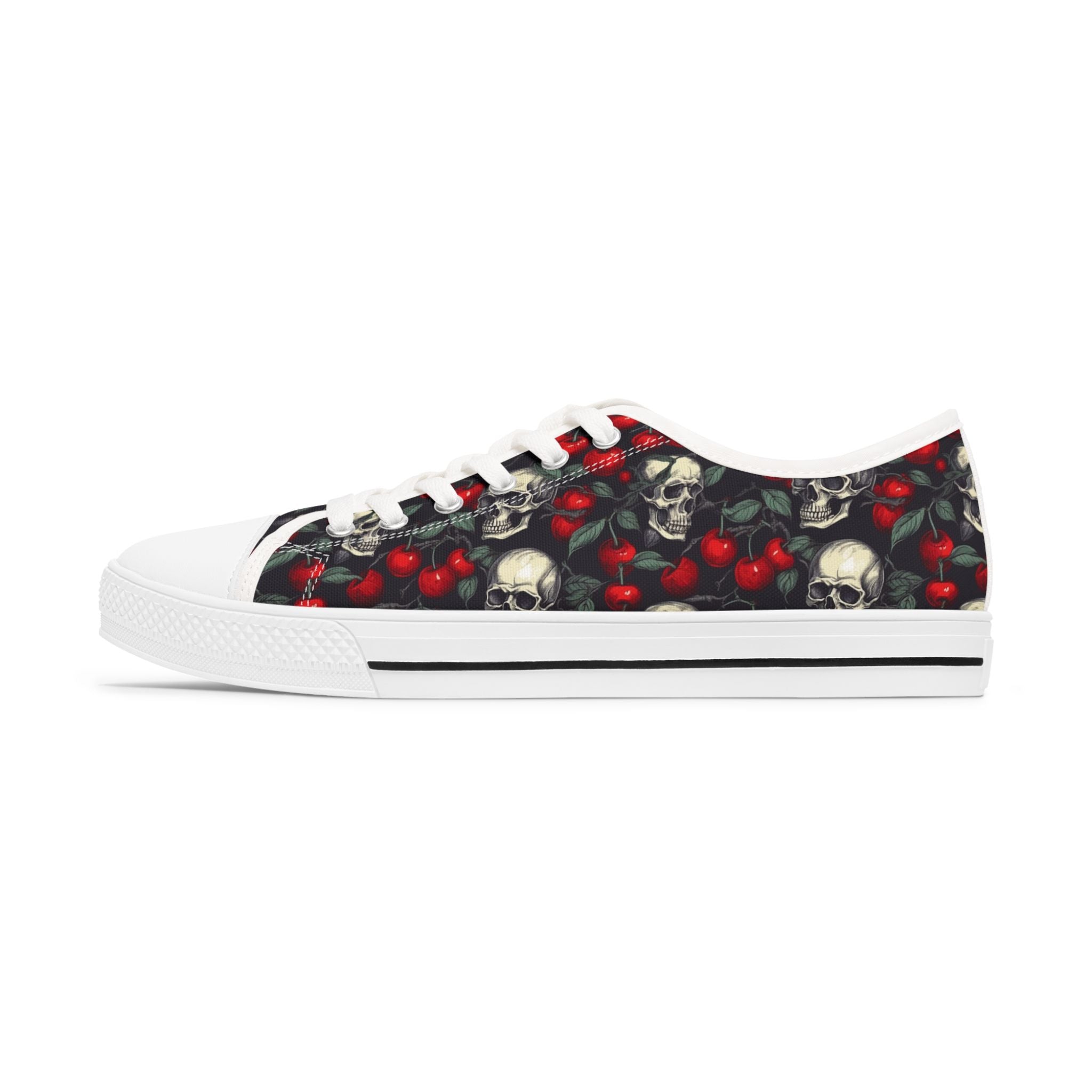 Cherries & Chains Women's Low Top Sneakers