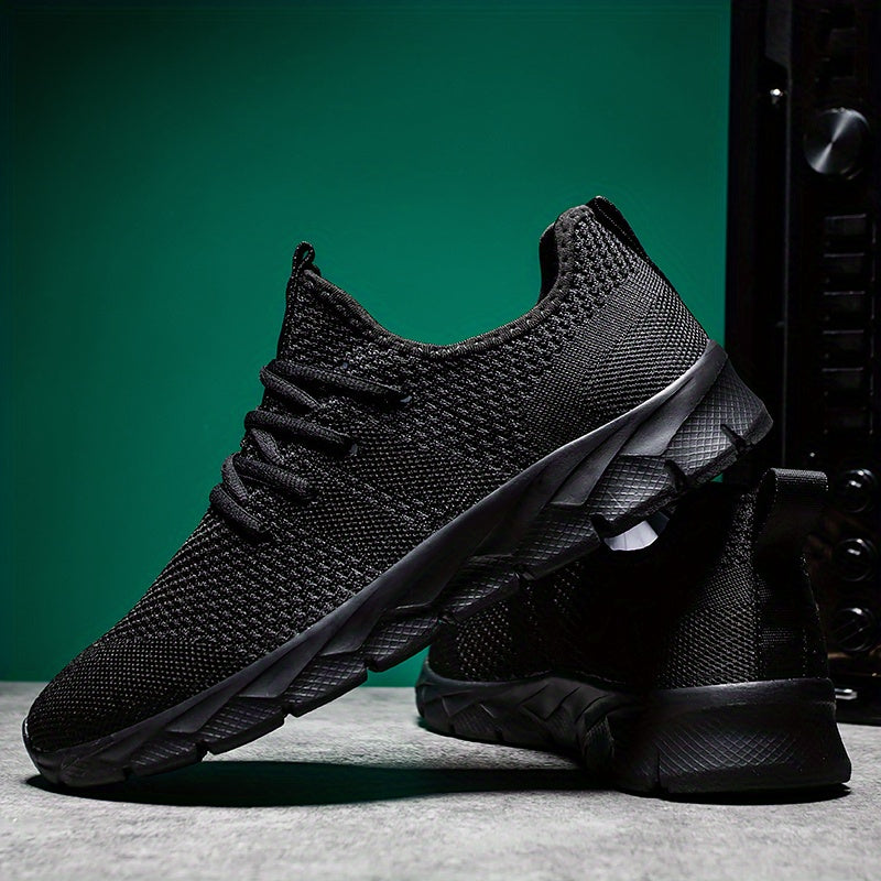 Womens Super-Breathable Flying Woven Sneakers - Stylish Casual Running Shoes with Lightweight Cushioning - Durable One-Color Charm for Sports & Everyday Wear