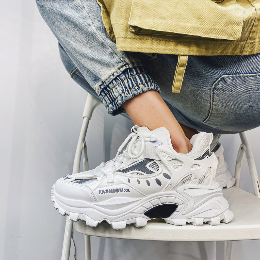 [1 Pair Men'S Cloud Pattern Sneakers] Round Toe Lace-Up  Athletic Sneakers, Sports , Breathable Fabric