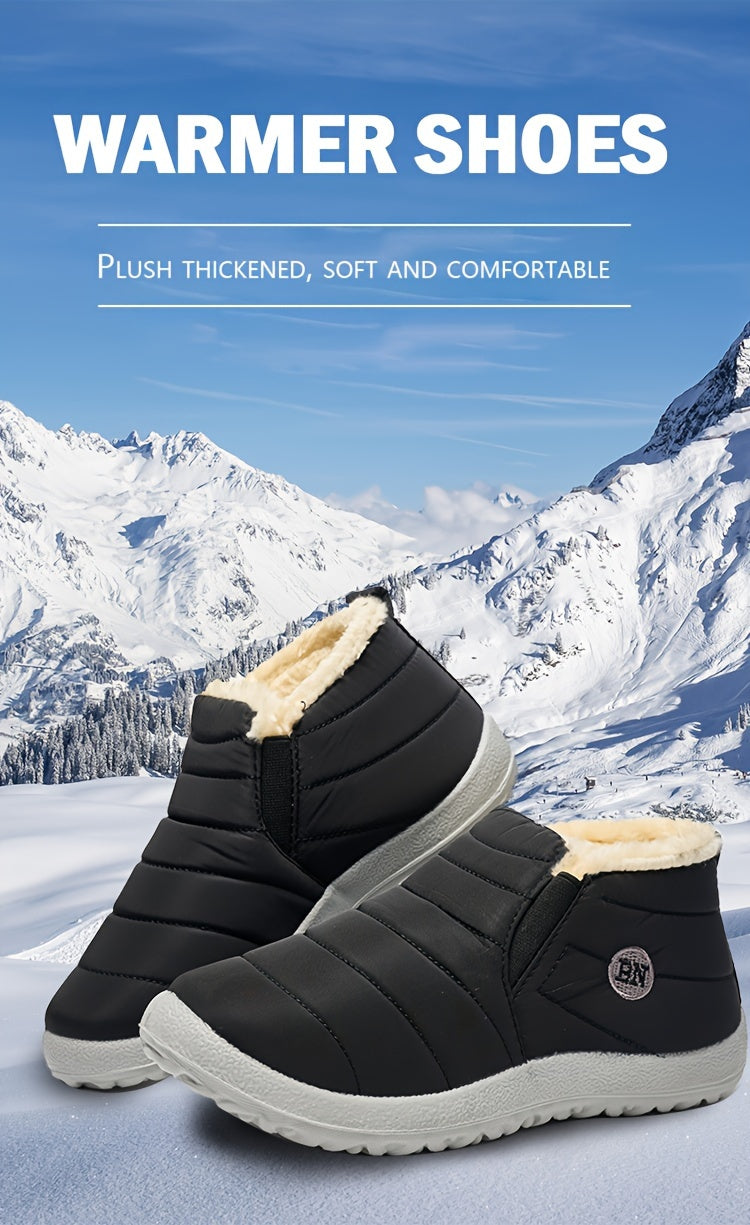 [Plush Snow Boots] Warm And Plush Women's Winter Snow Boots | Short, Thickened, Flat-Soled Footwear, Shoes