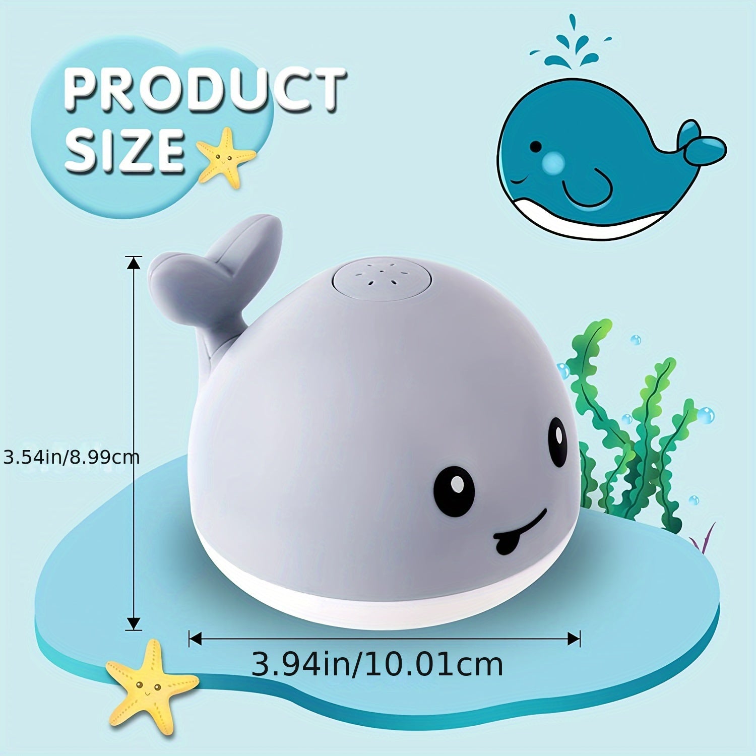 2024 Upgraded Whale Bath Toy With Charging Dock, Gigilli Rechargeable Bath Toys, Light Up Bath Fountain Toy, Spray Water Bathtub Toy Sprinkler For Kids Girls Boys Gifts