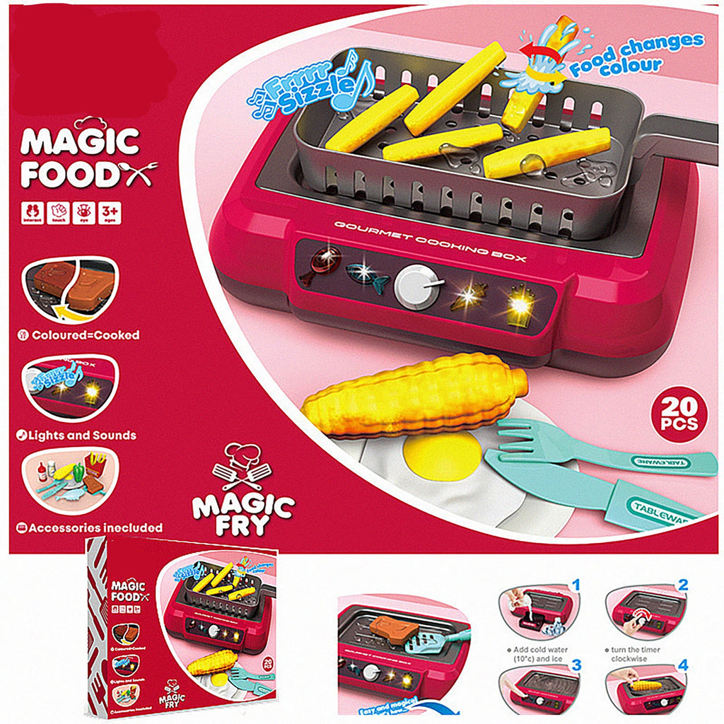 Grassland Camping Children'S Cooking Kit Toys Sound And Light Simulation Barbecue Grill,