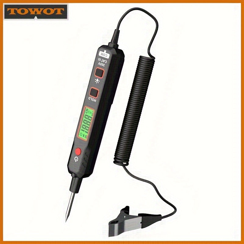 1pc Automotive Circuit Tester Automotive Troubleshooting And Maintenance Circuit Tester Digital Backlight Display For Automotive Circuit Voltage Tester