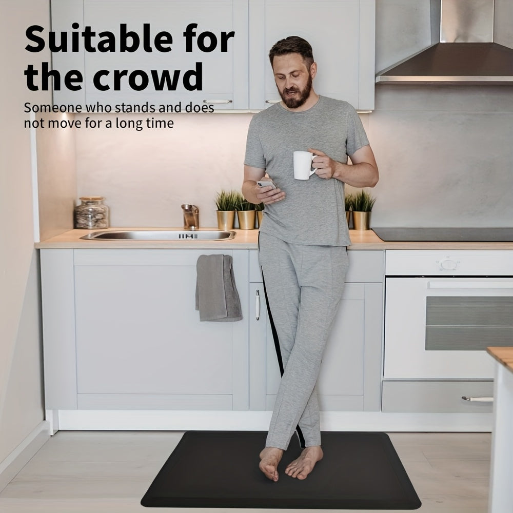 Thick Ergonomic Anti Fatigue Mats for Kitchen Floor, Cushioned Standing Office Desk Mat, High Quality Scratch Resistant Topside, Supportive All Day Comfort Padded Foam Rugs, 17x24
