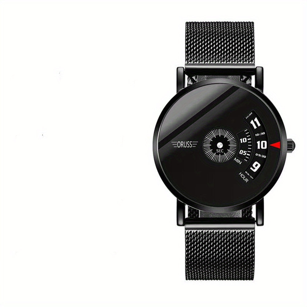 New technology personality trend high-grade men's watch  cool handsome everything durable mesh belt sports youth student men's watch