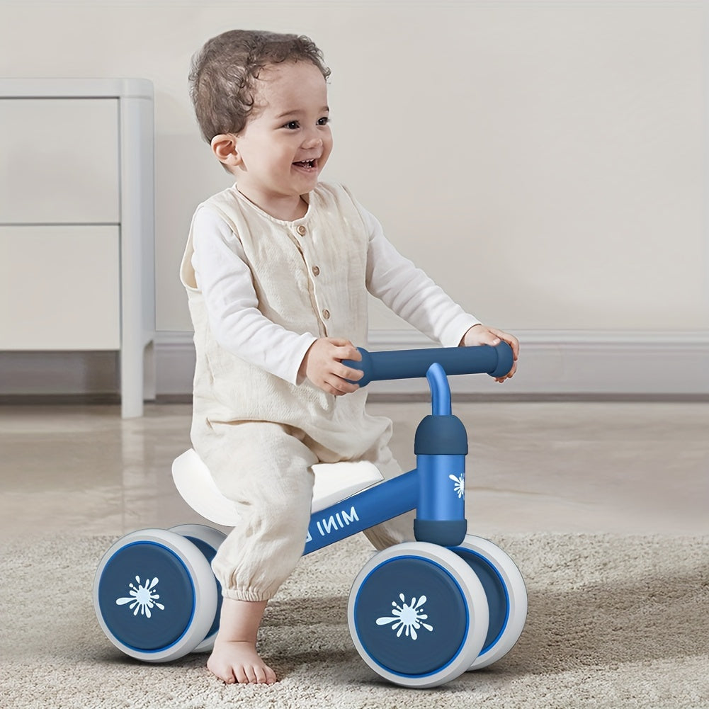 Baby Balance Bike Toys for 1 Year Old Boy Girl Gifts, 10-24 Month Toddler Balance Bike with 4 Silence Wheels, No Pedal Toddler First Bike, First Birthday Gifts Christmas for Boys and Girls