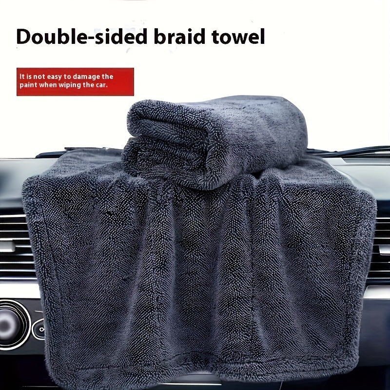 Twist Pigtail Towel Polyester Brocade Cleaning Towel,