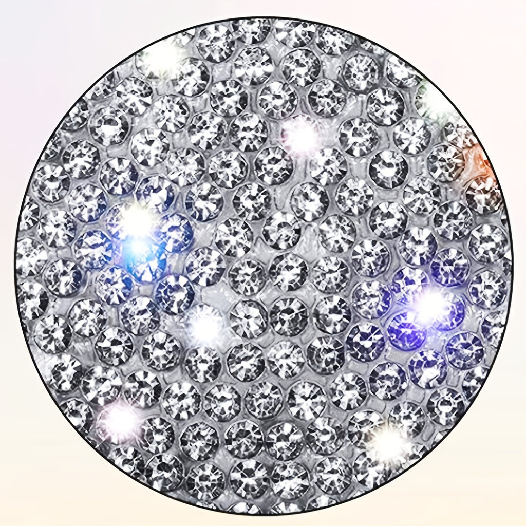 Sparkling Dog Paw Print Rhinestone Car Decal - Multicolor Glass Bling Sticker for Vehicle Interior, Fits Various Models, Cute Car Accessories