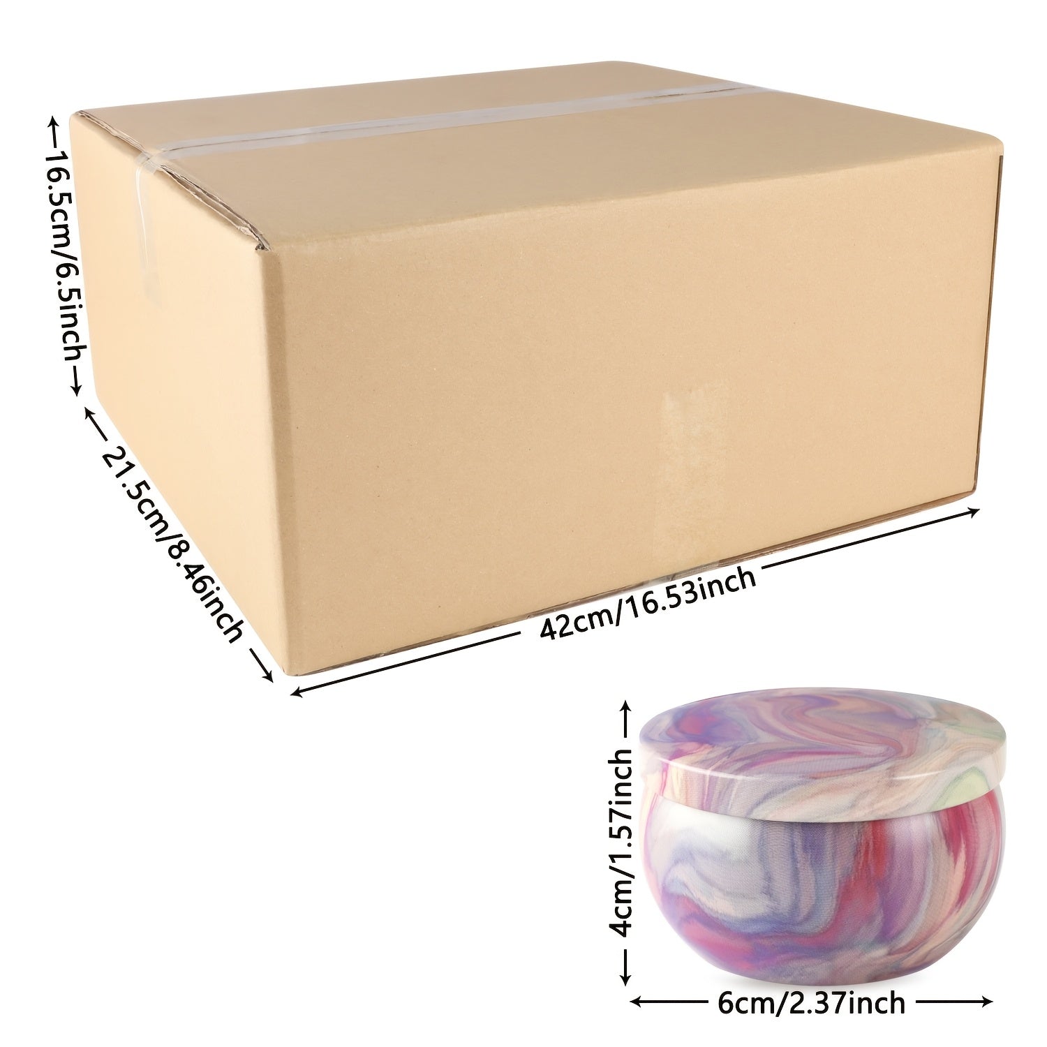 72-Pack Marble Design Scented Soy Wax Candles, 2.37" Round Metal Tins, Smokeless, Drip-Free, for Weddings, Anniversaries, Christmas, Halloween, Thanksgiving, Valentine'S Day