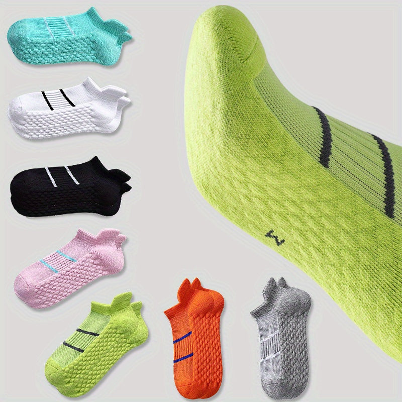 5 Pairs of Thin Mesh Men's Professional Sports Socks, Breathable Sweat-absorbing Anti-odor with Ear Lifting Heel Guard