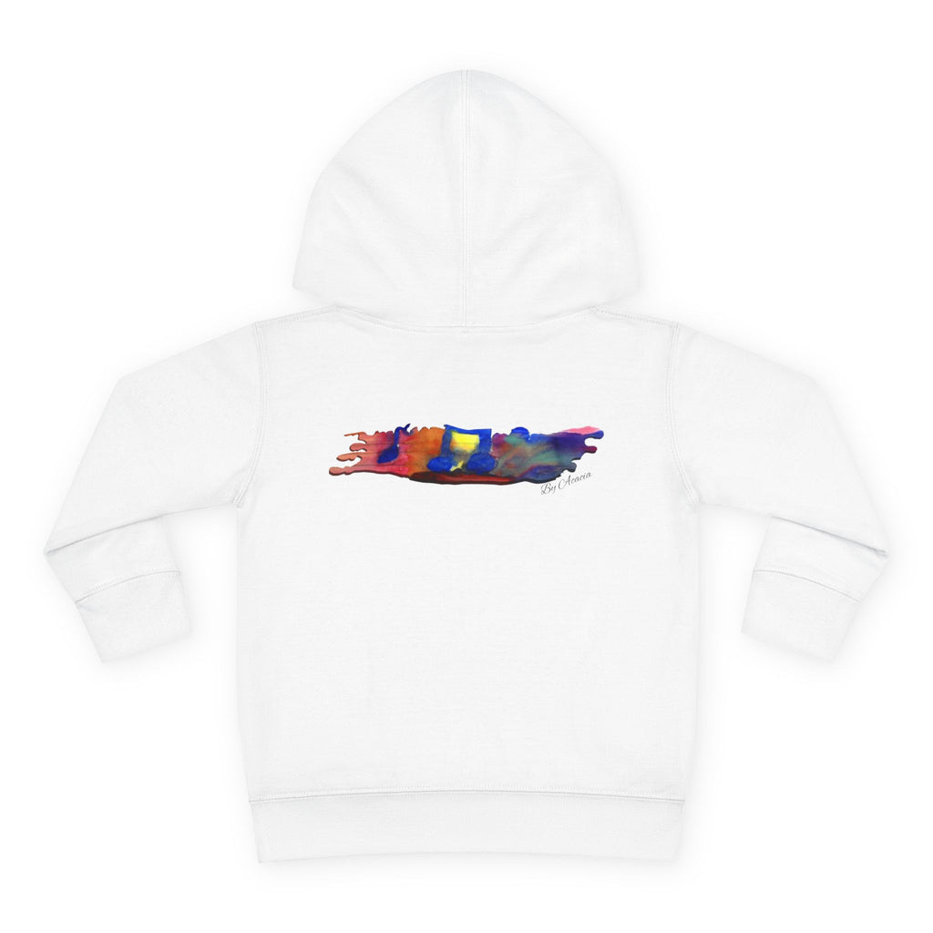 Toddler Hoodie "Music Is Life" — Colorful Brushstroke Kids Pullover