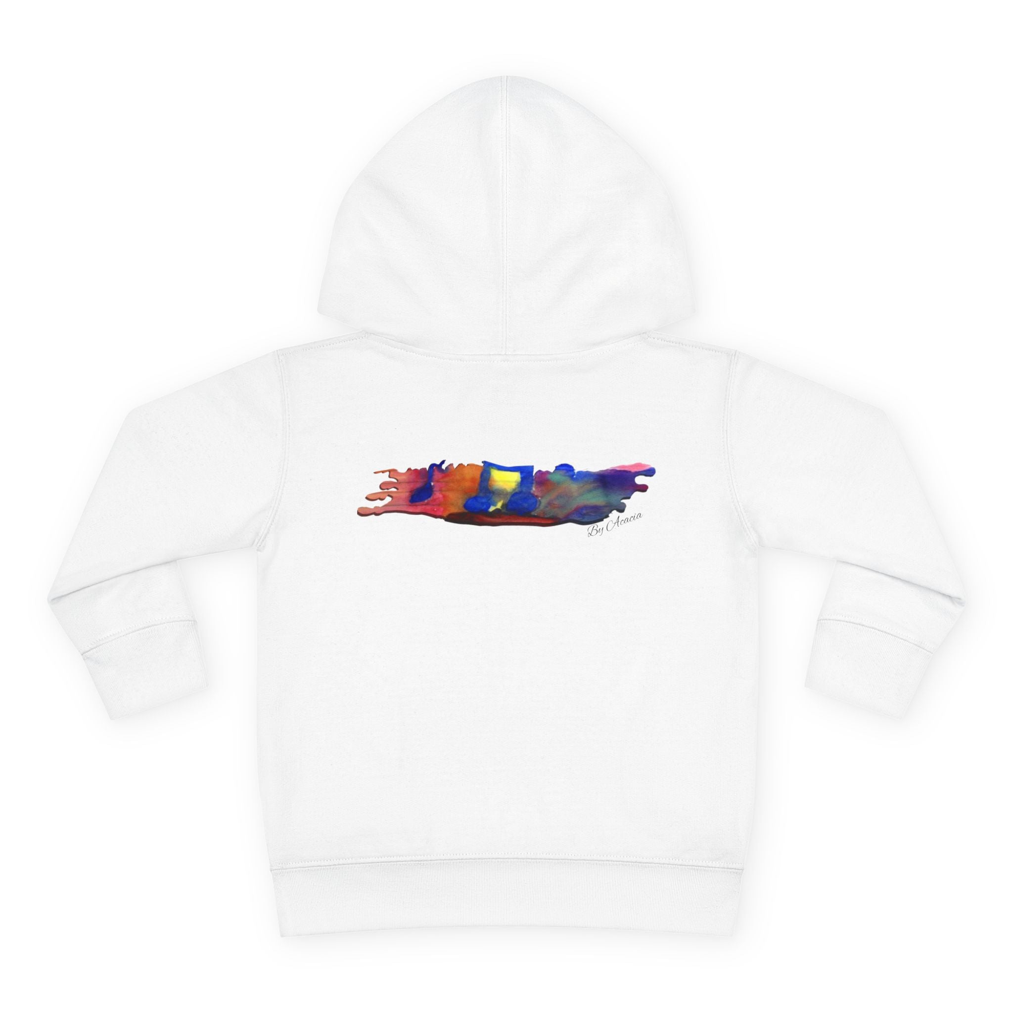 Toddler Hoodie "Music Is Life" — Colorful Brushstroke Kids Pullover