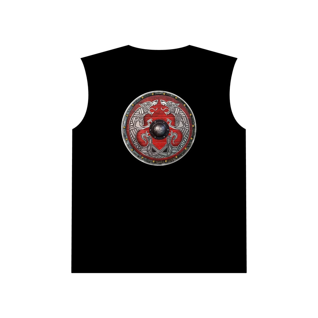 Viking Muscle Tank — "Let's Go Aviking!" Shield Back Graphic