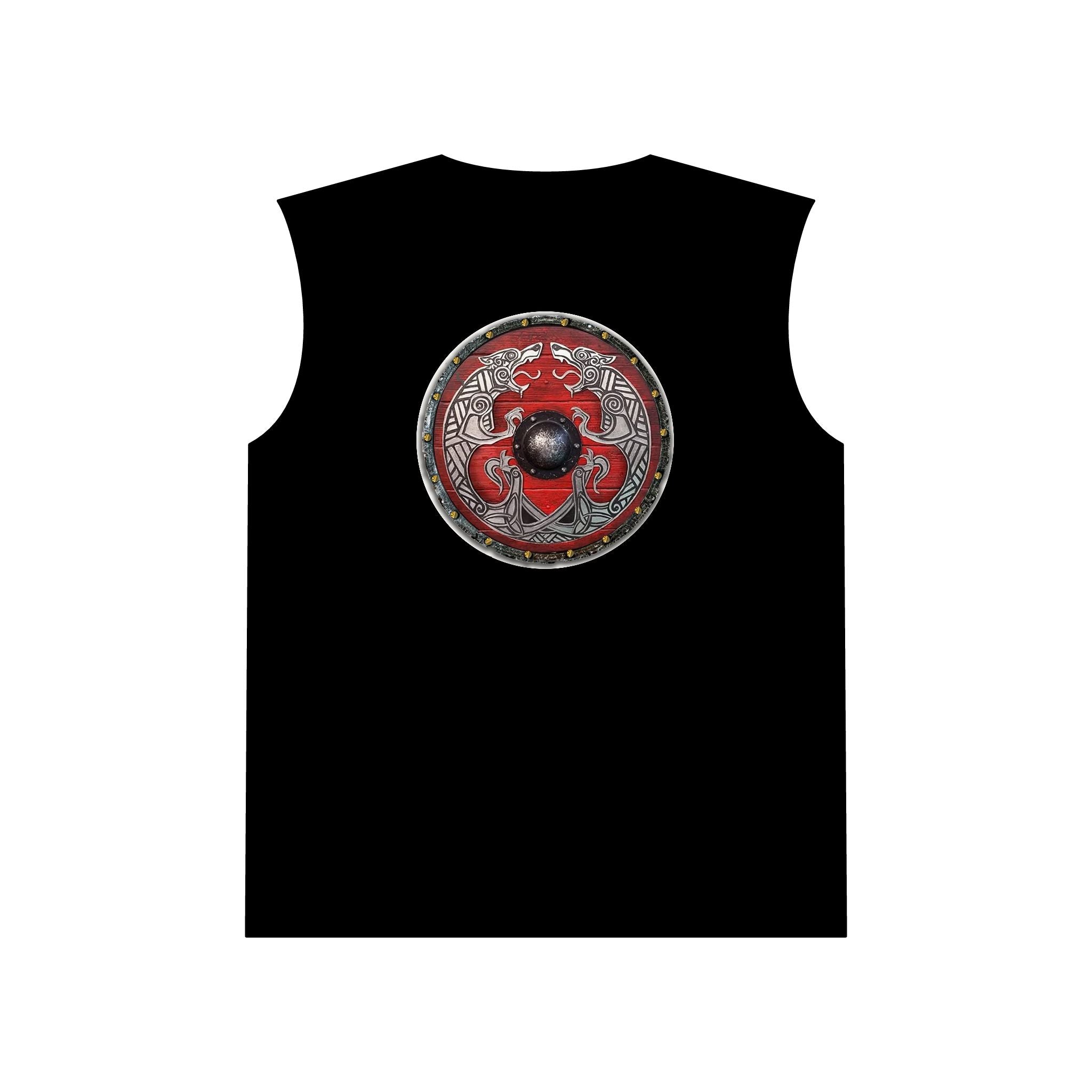Viking Muscle Tank — "Let's Go Aviking!" Shield Back Graphic