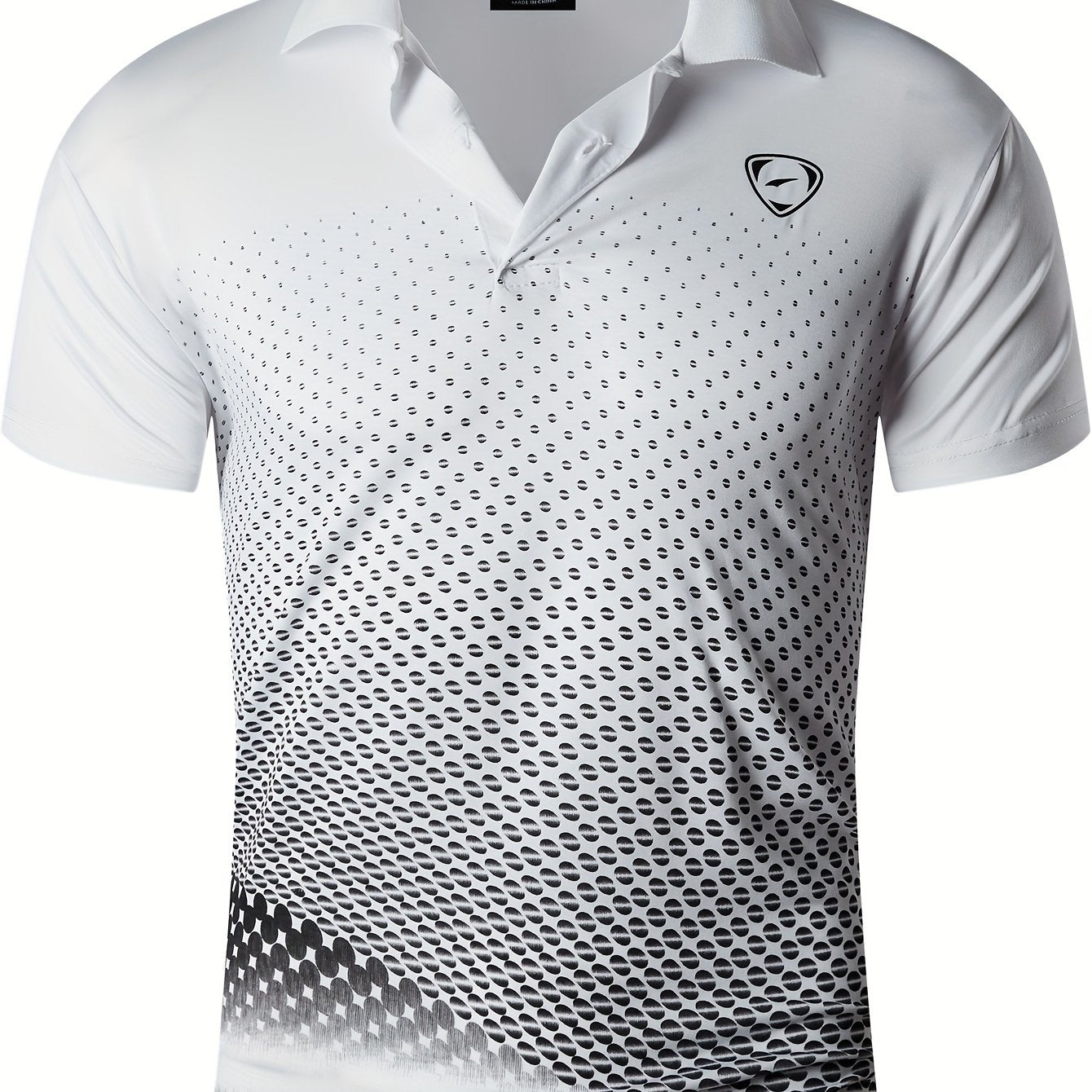 Jeansian Men's Lightweight Breathable Sport Shirt - Vibrant Orange All-Over Dot Print