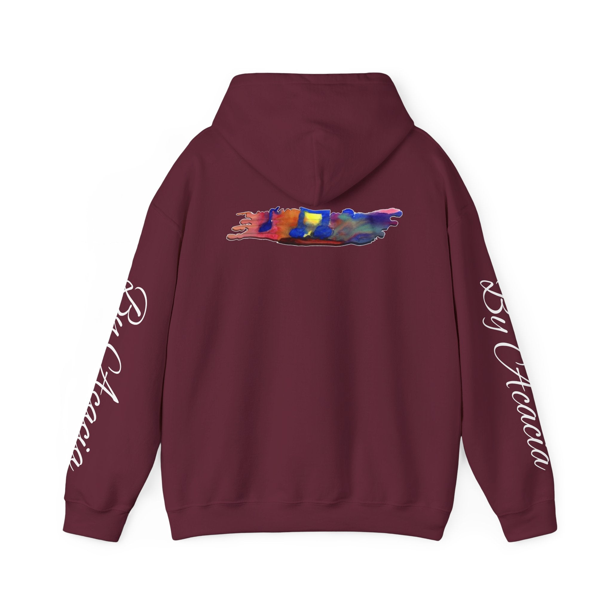 Music Is Life Dark Hoodie — Colorful Watercolor Note Graphic Pullover
