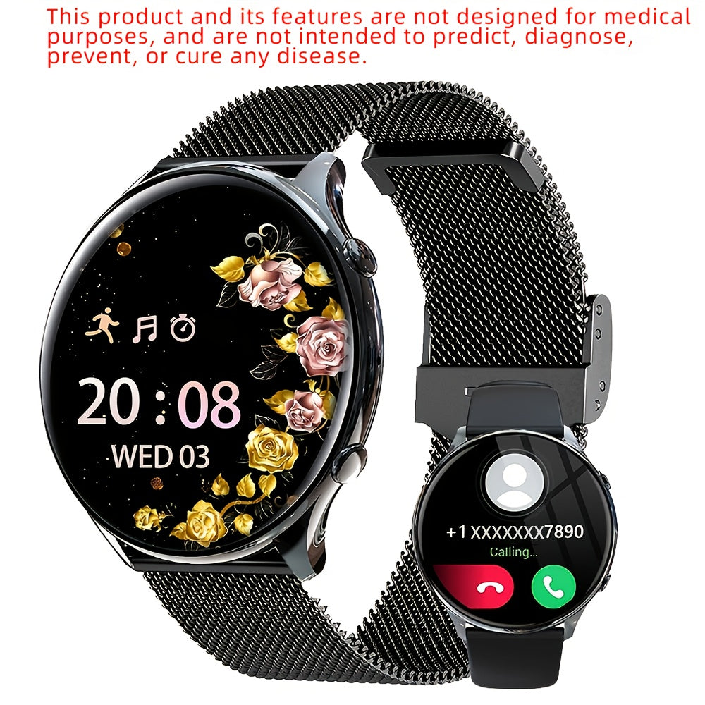 Smartwatch with Wireless Call/Dial, Female Functions, Sleep, 19 Sports Modes, Music Player, Pedometer - Perfect Birthday Gift for Men & Women, Christmas, Halloween, Smartwatches For Android & Ios