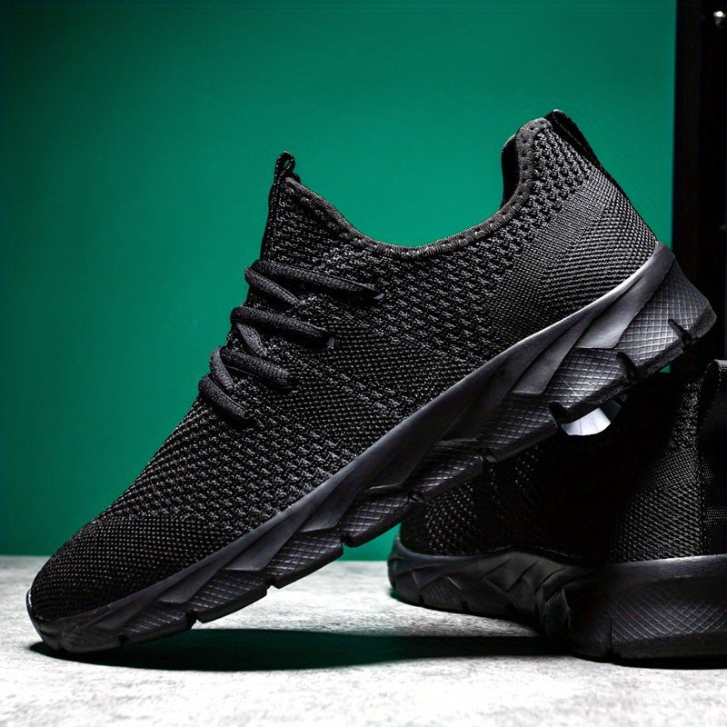 Womens Super-Breathable Flying Woven Sneakers - Stylish Casual Running Shoes with Lightweight Cushioning - Durable One-Color Charm for Sports & Everyday Wear