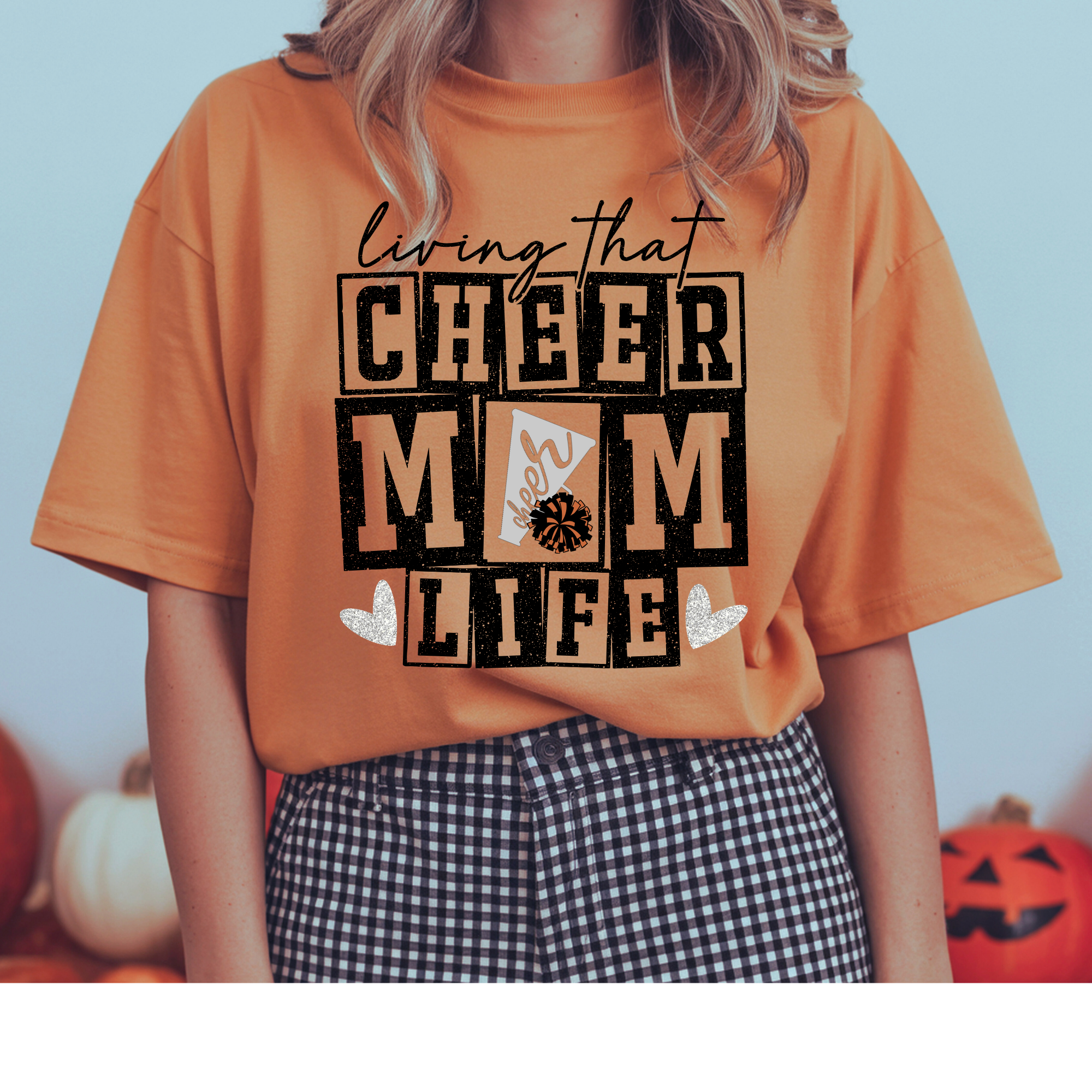 Living that Cheer Mom LIfe Tshirt - Crewneck - Hoodie