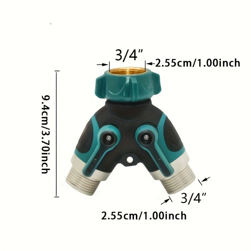 New Model Irrigation Dual-Direction Soft Hose Branch Connector, American Standard 3/4 Inch Garden Tap Branch Drip Irrigation Adapter Splitter