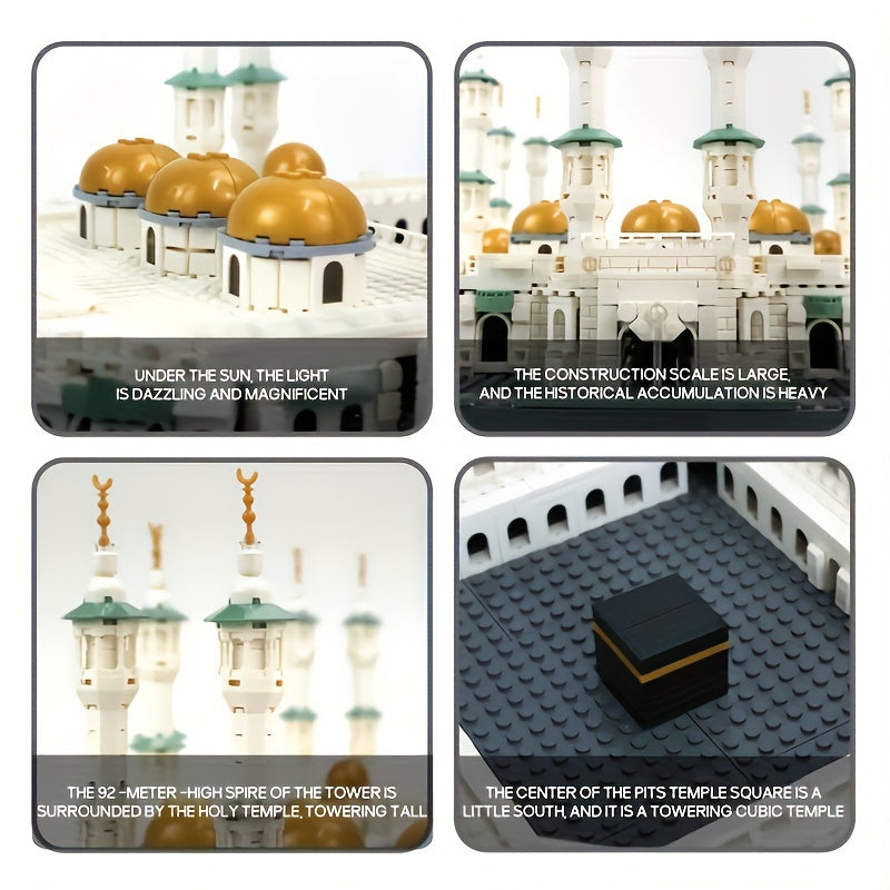 2291pcs Architecture Series Bricks Sets The Great Mosque Of Mecca Model Building Blocks Classic Educational Toys Gifts Collection