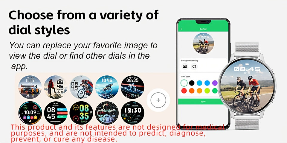 Smartwatch with Wireless Call/Dial, Female Functions, Sleep, 19 Sports Modes, Music Player, Pedometer - Perfect Birthday Gift for Men & Women, Christmas, Halloween, Smartwatches For Android & Ios