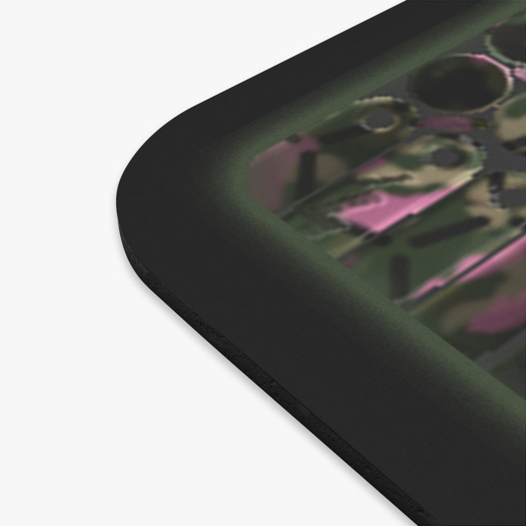 Camo  Robot Gurl Texture Map Green Glow Rectangle Mouse Pad — Tactical Gaming Desk Mat