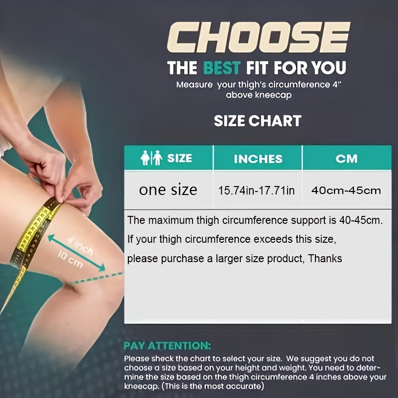 1pc Premium Knee Protector - Ergonomic Patella Support for Sports, Fitness & Running - Fit Up To 70kg, Soft Padded Cushion, Adjustable Strap, Anti-Slip Protection