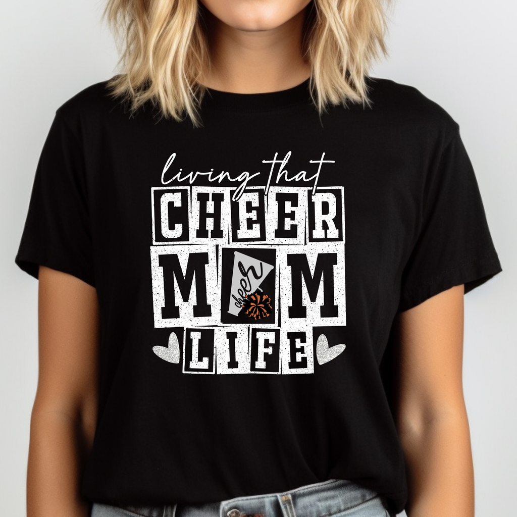 Living that Cheer Mom LIfe Tshirt - Crewneck - Hoodie
