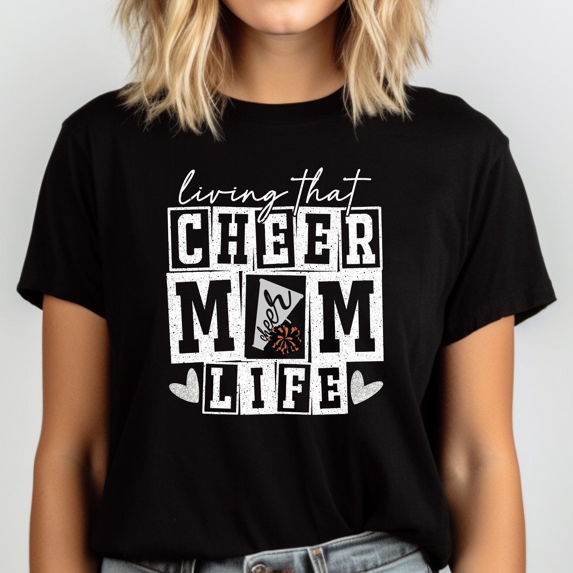 Living that Cheer Mom LIfe Tshirt - Crewneck - Hoodie