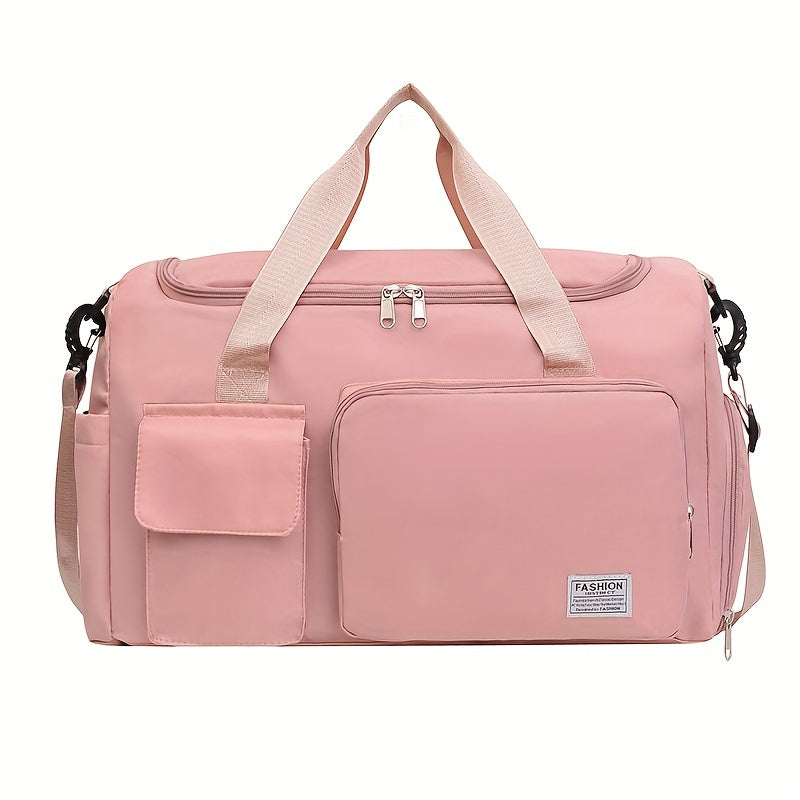 wukds Large Capacity Travel Gym Bag with Shoe Compartment & Dry-Wet Separation -