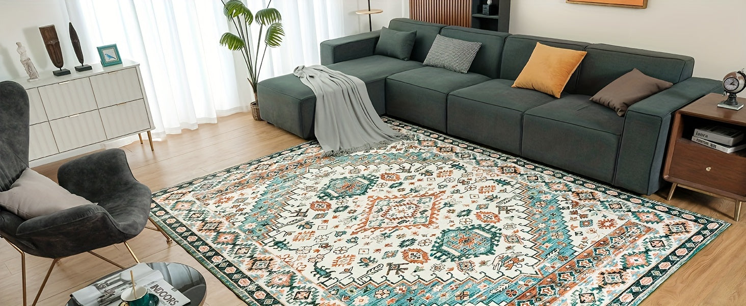 Area Rugs Washable Rugs Low Pile Machine Washable Vintage Rugs For Living Room