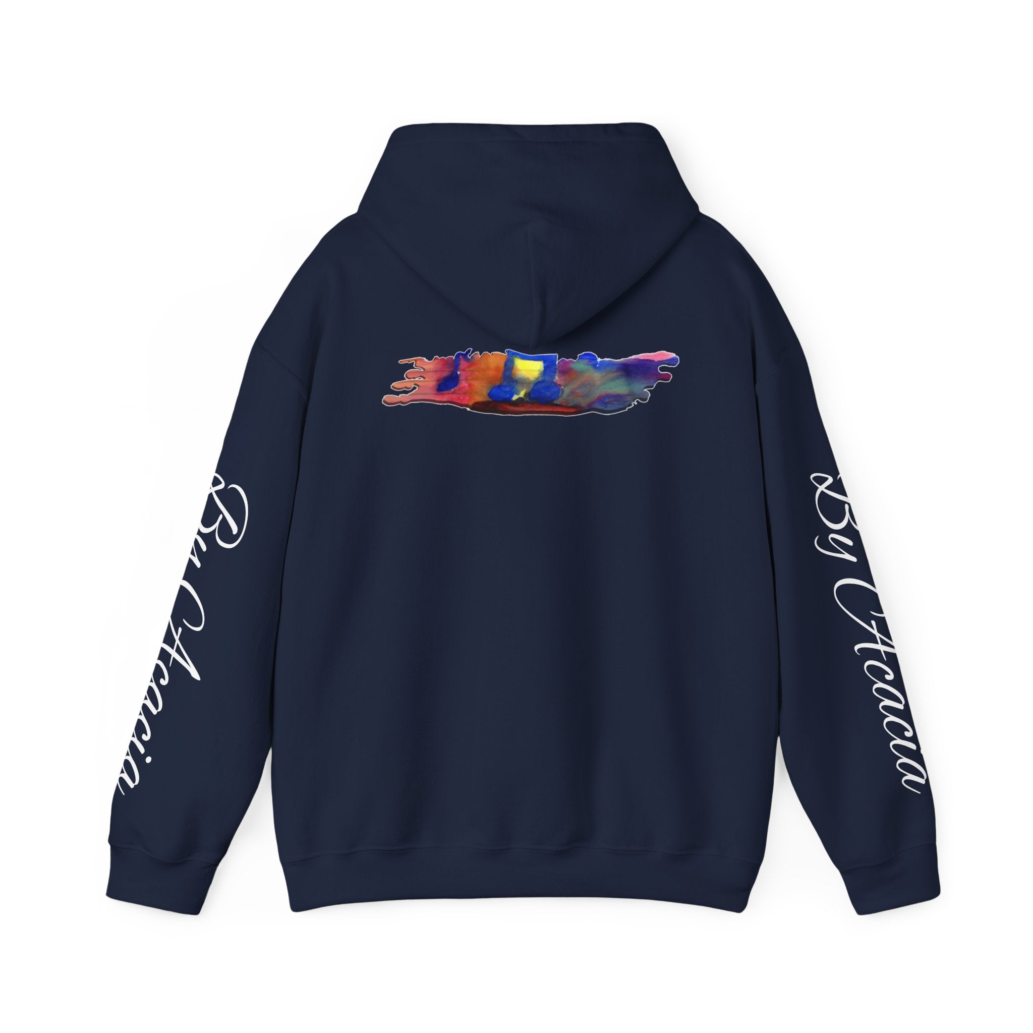Music Is Life Dark Hoodie — Colorful Watercolor Note Graphic Pullover