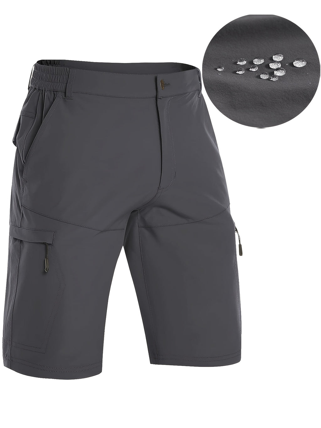 Lightweight, Breathable Men's Nylon Sports Shorts with Moisture-Wicking, Water-Resistant, and Pockets for Hiking, Running, Training, Golf, Cycling, Daily & Casual Wear, Spring, Summer, Fall, Winter