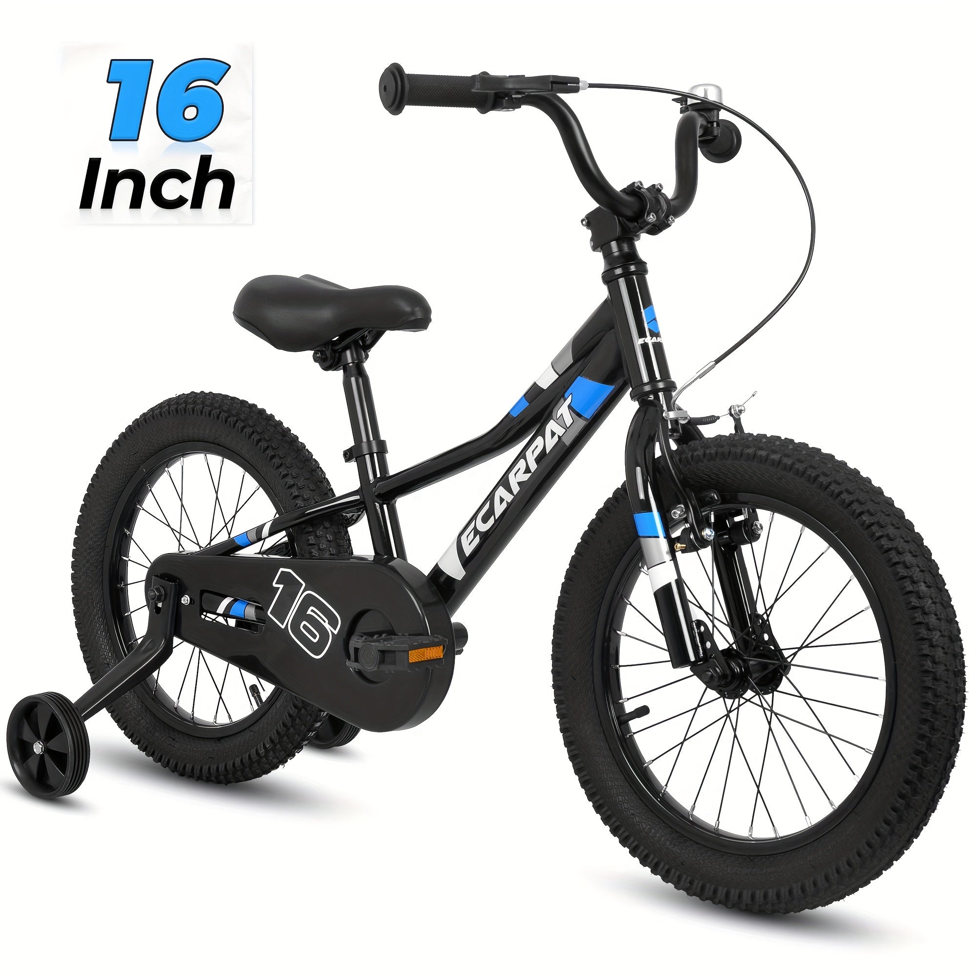 Ecarpat Kids' Bike 14/16 Inch Wheels, 1-Speed Boys Girls Child Bicycles For 3-5 Years, With Removable Training Wheels Baby Toys, Front V Brake, Rear Holding Brake