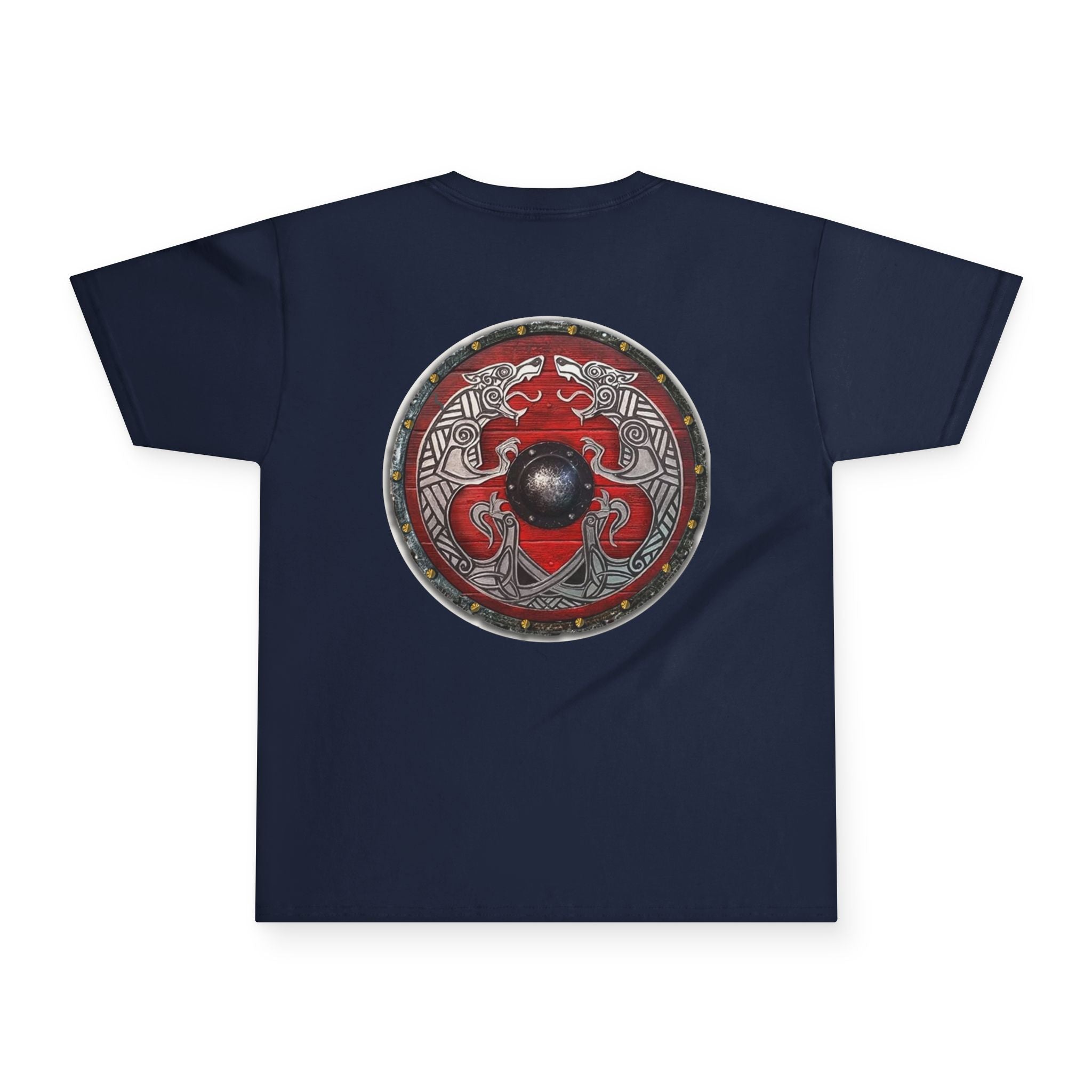 Youth Tee — "Let’s Go Avikingr!" Red Viking Shield Graphic