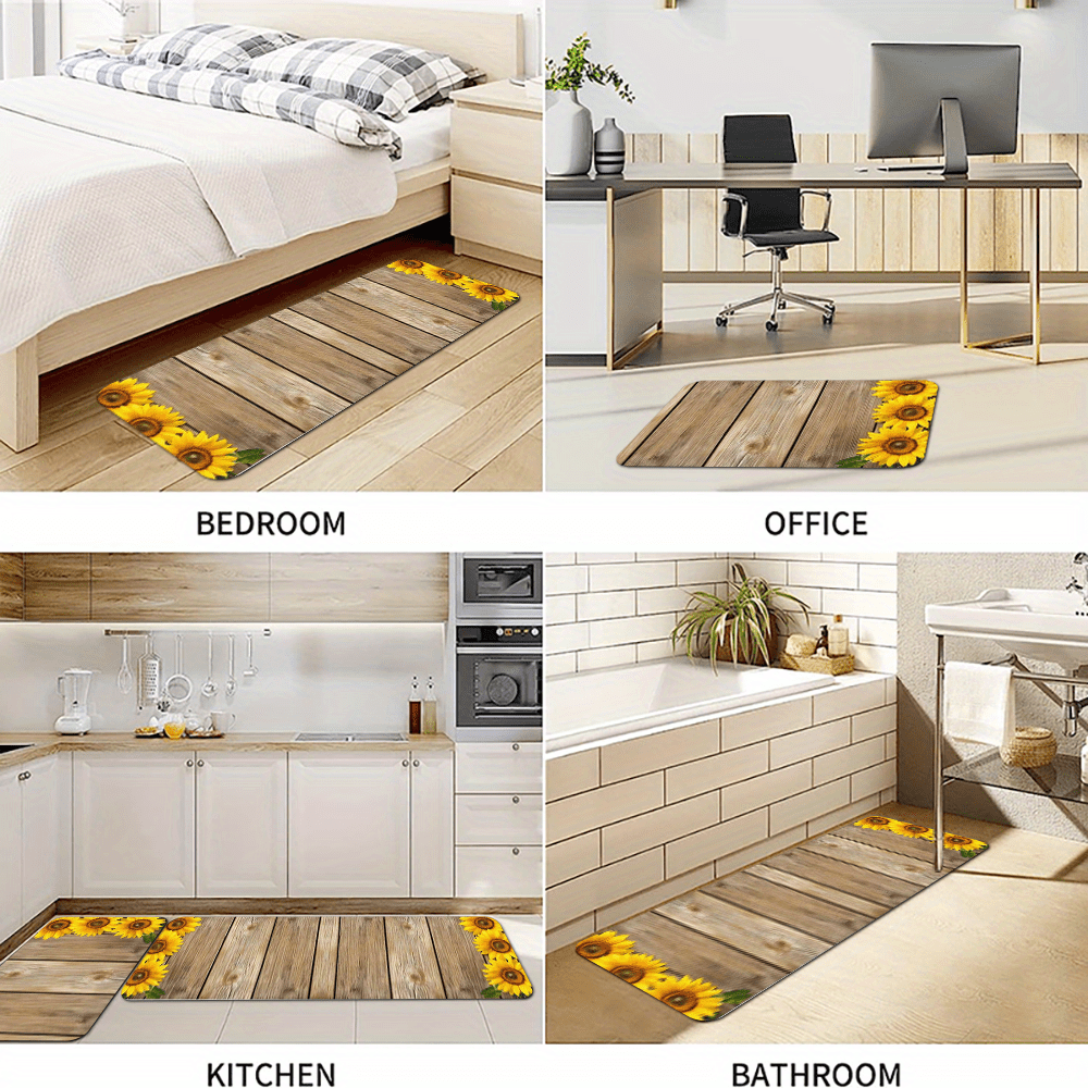 2/3pcs set of farmhouse kitchen rugs and mats, anti-slip washable, daily kitchen mat, kitchen mat decoration pet lover gift, non-slip, stain-resistant, machine washable, handmade fabric polyester floor mat, suitable for bedro