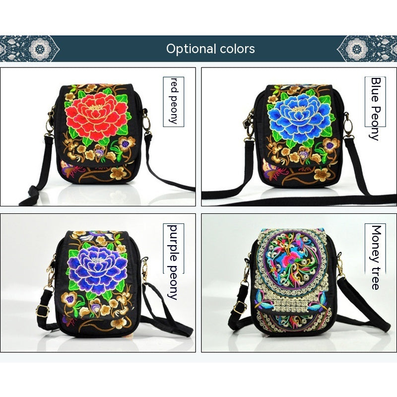 [Embroidered Crossbody] Lightweight Crossbody Bag